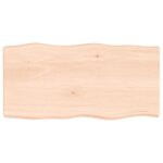 Vidaxl dessus de table bois massif non trait bordure assortie