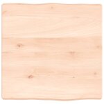 Vidaxl dessus de table bois massif non trait� bordure assortie