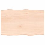 Vidaxl dessus de table bois massif non trait bordure assortie