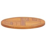 Vidaxl dessus de table bois de teck solide rond 2, 5 cm 50 cm