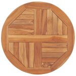 Vidaxl dessus de table bois de teck solide rond 2, 5 cm 60 cm