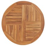 Vidaxl dessus de table bois de teck solide rond 2, 5 cm 80 cm