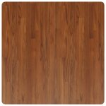 Vidaxl dessus de table carr� marron fonc� 90x90x4cm bois ch�ne trait�