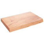 Vidaxl dessus de table marron clair bois chêne massif traité Vidaxl dessus de table marron clair bois chêne massif traité
