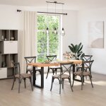 Vidaxl dessus de table marron clair bois chne massif rectangulaire