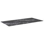 Vidaxl dessus de table noir 100x50 cm 6 mm verre tremp design marbre