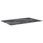Vidaxl dessus de table noir 100x62 cm 8 mm verre tremp design marbre