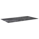 Vidaxl dessus de table noir 120x65 cm 8 mm verre tremp� design marbre