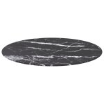 Vidaxl dessus de table noir 70x0, 8cm verre tremp avec design marbre
