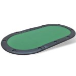 Vidaxl dessus de table de poker pliable pour 10 joueurs vert