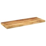 Vidaxl dessus de table rectangulaire bois massif de manguier brut