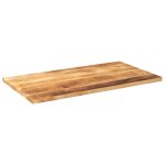 Vidaxl dessus de table rectangulaire bois massif de manguier brut