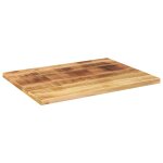 Vidaxl dessus de table rectangulaire bois massif de manguier brut