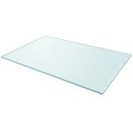 Vidaxl dessus de table rectangulaire en verre tremp� 1000 x 620 mm