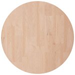 Vidaxl dessus de table rond 40x2, 5 cm bois de chne massif non trait