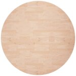 Vidaxl dessus de table rond �80x2, 5 cm bois de ch�ne massif non trait�