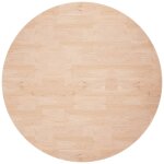 Vidaxl dessus de table rond �80x4 cm bois de ch�ne massif non trait�