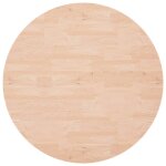 Vidaxl dessus de table rond 90x1, 5 cm bois de chne massif non trait