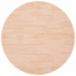 Vidaxl dessus de table rond �90x1, 5 cm bois de ch�ne massif non trait�