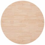 Vidaxl dessus de table rond 90x2, 5 cm bois de chne massif non trait