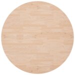 Vidaxl dessus de table rond 90x4 cm bois de chne massif non trait