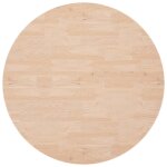 Vidaxl dessus de table rond �90x4 cm bois de ch�ne massif non trait�
