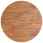 Vidaxl dessus de table rond marron clair �40x1, 5 cm bois ch�ne trait�
