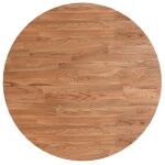 Vidaxl dessus de table rond marron clair 60x1, 5 cm bois chne trait