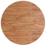 Vidaxl dessus de table rond marron clair �60x1, 5 cm bois ch�ne trait�