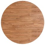 Vidaxl dessus de table rond marron clair �80x1, 5 cm bois ch�ne trait�