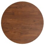 Vidaxl dessus de table rond marron fonc� �30x1, 5cm ch�ne massif trait�