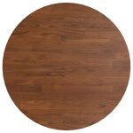 Vidaxl dessus de table rond marron fonc� �40x1, 5cm ch�ne massif trait�