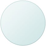 Vidaxl dessus de table ronde en verre tremp� 700 mm