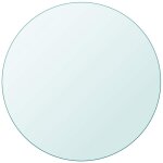 Vidaxl dessus de table ronde en verre tremp� 80 cm