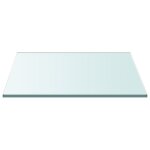 Vidaxl dessus de table transparent 40x40 cm verre tremp
