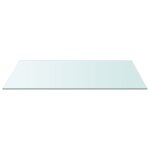 Vidaxl dessus de table transparent 50x100 cm verre tremp