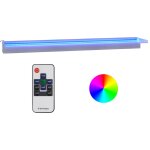 Vidaxl déversoir pour cascade avec led rvb inox 108 cm Vidaxl déversoir pour cascade avec led rvb inox 108 cm