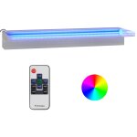 Vidaxl d�versoir pour cascade avec led rvb inox 60 cm
