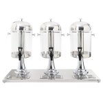 Vidaxl distributeur de jus en acier inoxydable 3 x 8 l Vidaxl distributeur de jus en acier inoxydable 3 x 8 l