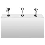 Vidaxl distributeur de sauces acier inoxydable 3 x 3, 5 l