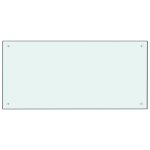 Vidaxl dosseret de cuisine blanc 100x50 cm verre tremp