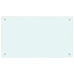 Vidaxl dosseret de cuisine blanc 70x40 cm verre tremp