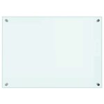 Vidaxl dosseret de cuisine blanc 70x50 cm verre tremp
