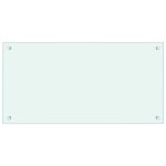 Vidaxl dosseret de cuisine blanc 80x40 cm verre tremp