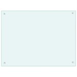 Vidaxl dosseret de cuisine blanc 80x60 cm verre tremp