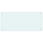 Vidaxl dosseret de cuisine blanc 90x40 cm verre tremp
