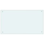 Vidaxl dosseret de cuisine blanc 90x50 cm verre tremp