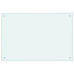 Vidaxl dosseret de cuisine blanc 90x60 cm verre tremp�