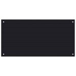 Vidaxl dosseret de cuisine noir 100x50 cm verre tremp�