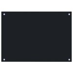 Vidaxl dosseret de cuisine noir 70x50 cm verre tremp�
